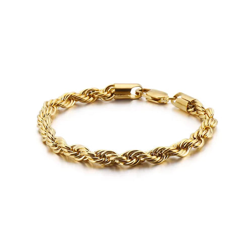 14K Gold Plated Rope Chain Bracelet