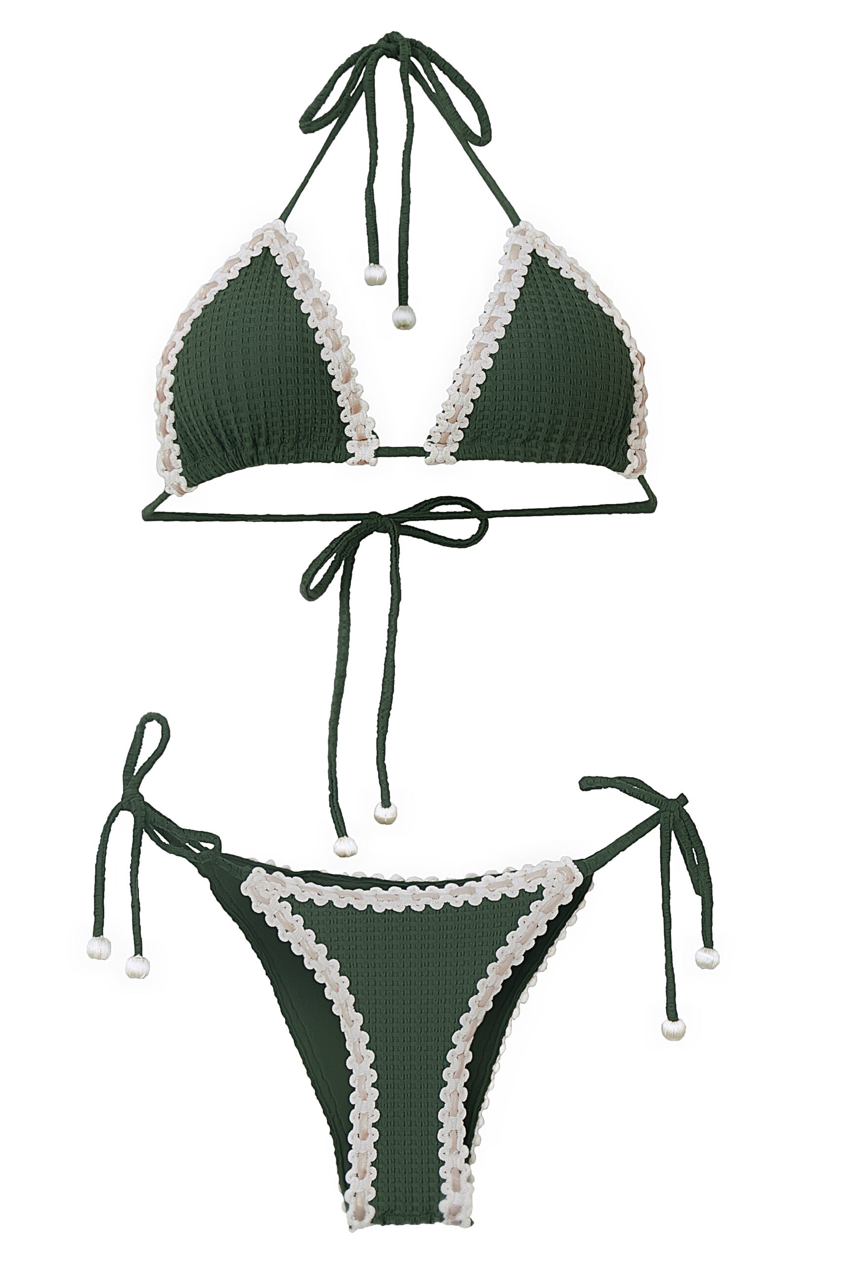 Product Front: Despi Ensemble Bikini Cotton Chain Olive