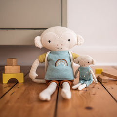 ava&yves - Kuscheltier Affe mit Baby, verschiedene Farben