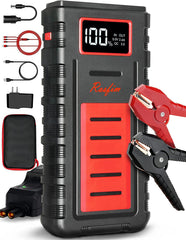 Portable Car Jump Starter, Rosfim 2000A Jump Starter Battery Pack for up to 8.5L Gas and 6.5L Diesel Engines,12V Auto Battery Booster, USB-C PD 65W Power Bank Charger with LCD Display