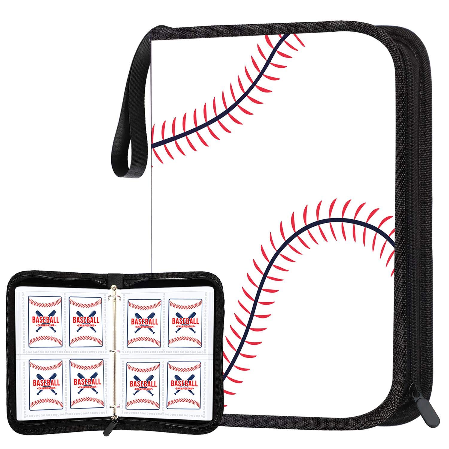 POKONBOY 4-Pocket Baseball Card Binder Sleeves for Trading Cards