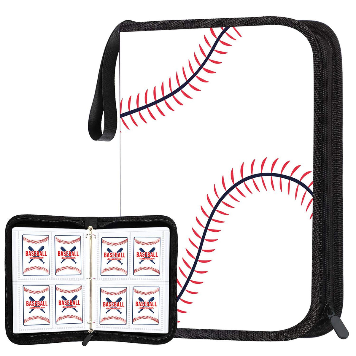 POKONBOY 4-Pocket Baseball Card Binder Sleeves for Trading Cards