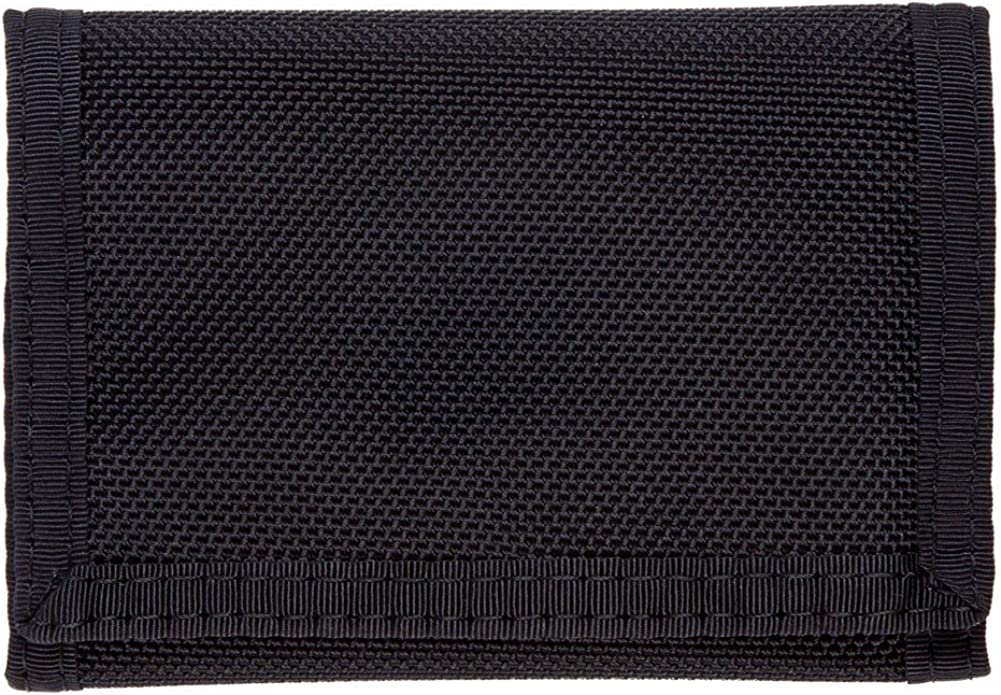 Trifold Ballistic Nylon Hook & Loop Closure Wallet | Retro Style Wallet | Durable Waterproof Ballistic Nylon Wallet | Tactical Grade ID-Card Holder Wallet | Black