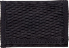 Trifold Ballistic Nylon Hook & Loop Closure Wallet | Retro Style Wallet | Durable Waterproof Ballistic Nylon Wallet | Tactical Grade ID-Card Holder Wallet | Black