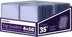 200ct Top Loaders Compatible with Trading Card 35pt 3” x 4“ Rigid Sports Cards Protectors, Hard Plastic Sleeves Toploader for MTG, Yugioh, Baseball, Sports Game Card (200ct Top Loaders)