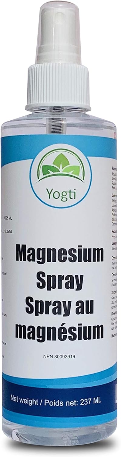 Yogti [Made in Canada] Ultra Pure Magnesium Oil, Magnesium Spray Made from Purest Magnesium Sourced from Ancient Zechstein Seabed - 8oz