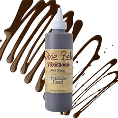 Dixie Belle Voodoo Gel Stain - Tobacco Road (8oz) - Warm Brown Water-Based Stain for Wood Projects - Wood Grain Enhancer - 8 Fl Oz