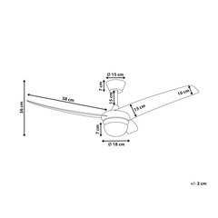 Beliani - JIBOA - Plafondventilator - Zwart - IJzer