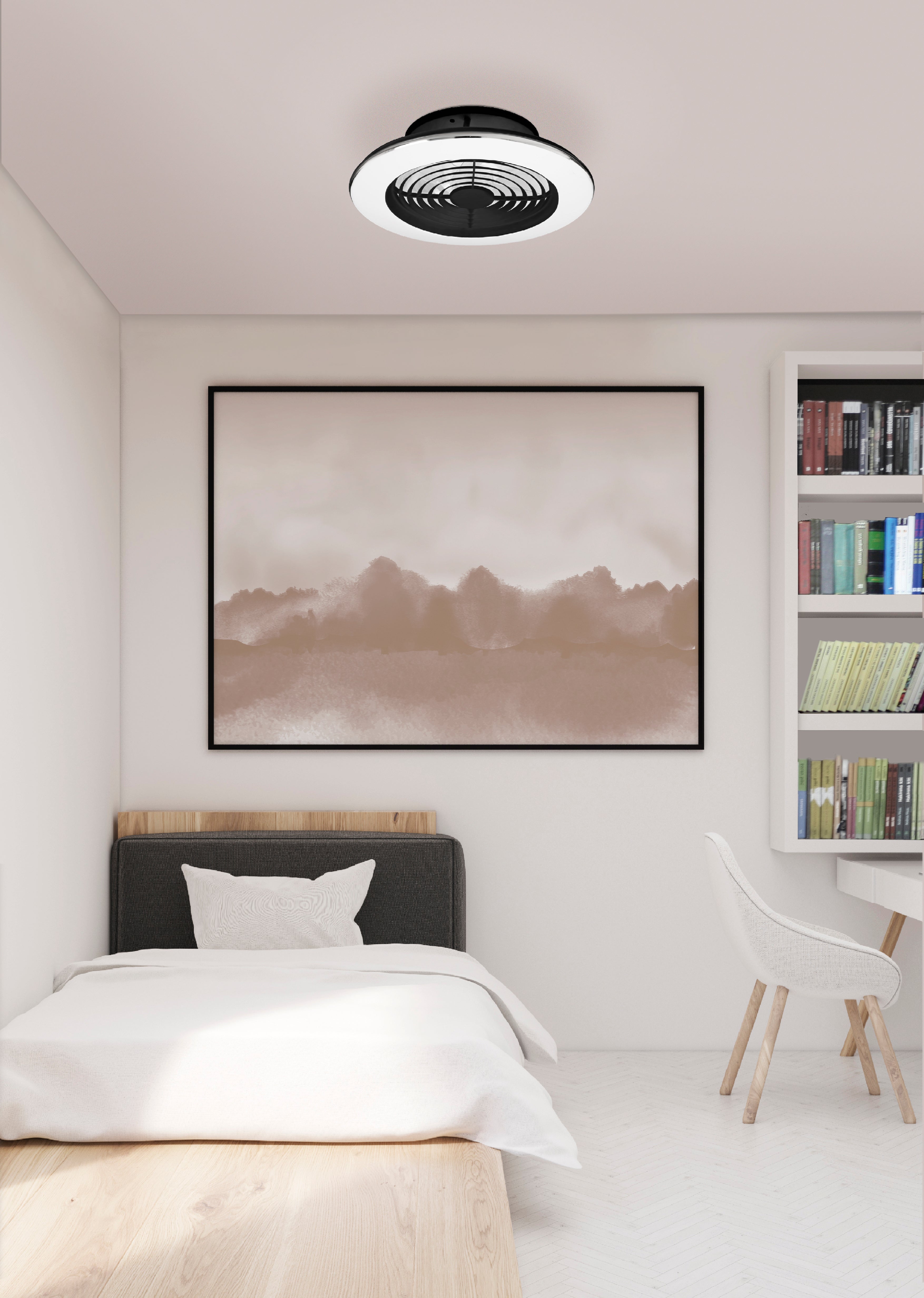 Plafonnier ventilateur Alisio mini noir Mantra 7495