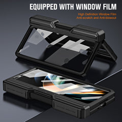 Samsung Galaxy Z Fold 5 Case with Hinge Protection, Military-Grade Drop-Proof, Built-in Kickstand & S Pen Holder, Full Body Cover for Z Fold5 - Memoriex