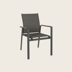 Andrea Bizzotto Kubik sedia con braccioli antracite SJ61 0663240