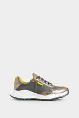 Vienna Folia Leather Sneakers for Women with Neon Appliqué