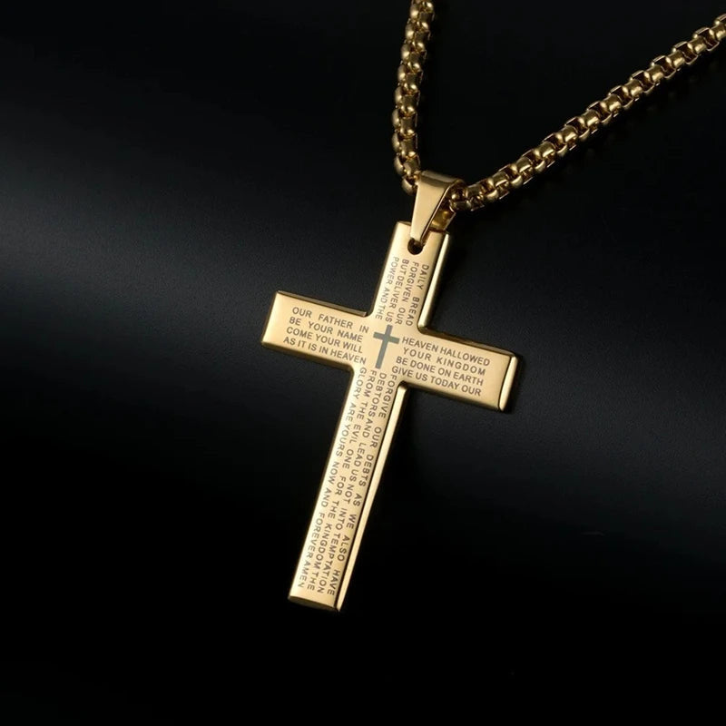 EDELSTAHL "AMEN CROSS V2" KETTE - ICERAIN JEWELRY