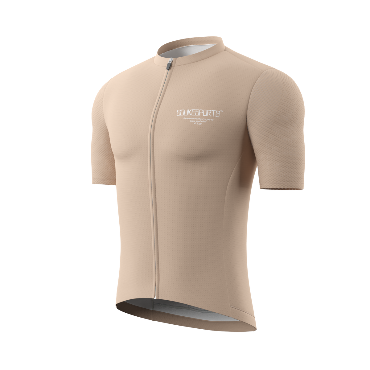 Souke Sports Minimalism Pure Color Unisex Cycling Jersey CS1168---Grain brown