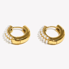 Pearl Hoop Earrings