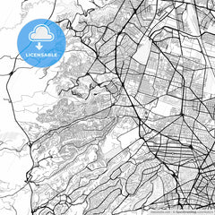 Vector PDF map of Naucalpan, Mexico