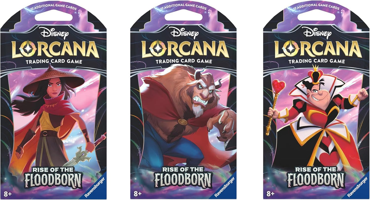 Ravensburger Disney Lorcana TCG: Rise of The Floodborn Assorted Single Booster Pack (12 Cards) | Collectible Cards | Ideal Gift for Disney Fans | Suitable for Ages 8+