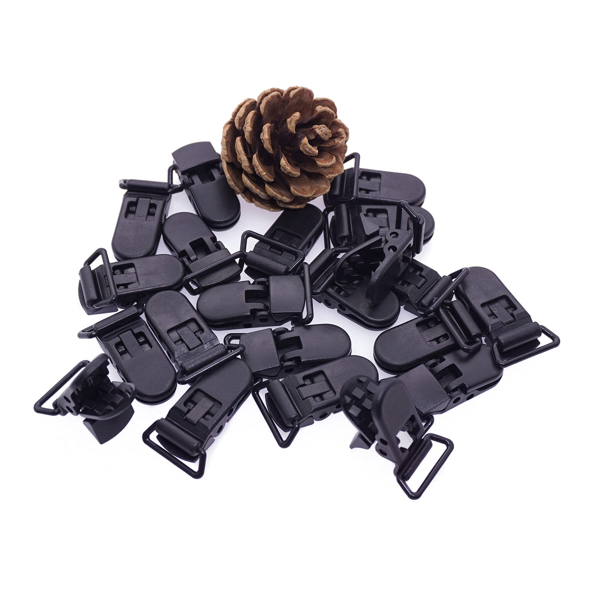 Sutoyuen 25Pcs Pacifier Clips Holders Suspender Mitten Binky Clip For Diy Teething Toys Baby Blankets Bib Holder Suit For 20Mm R