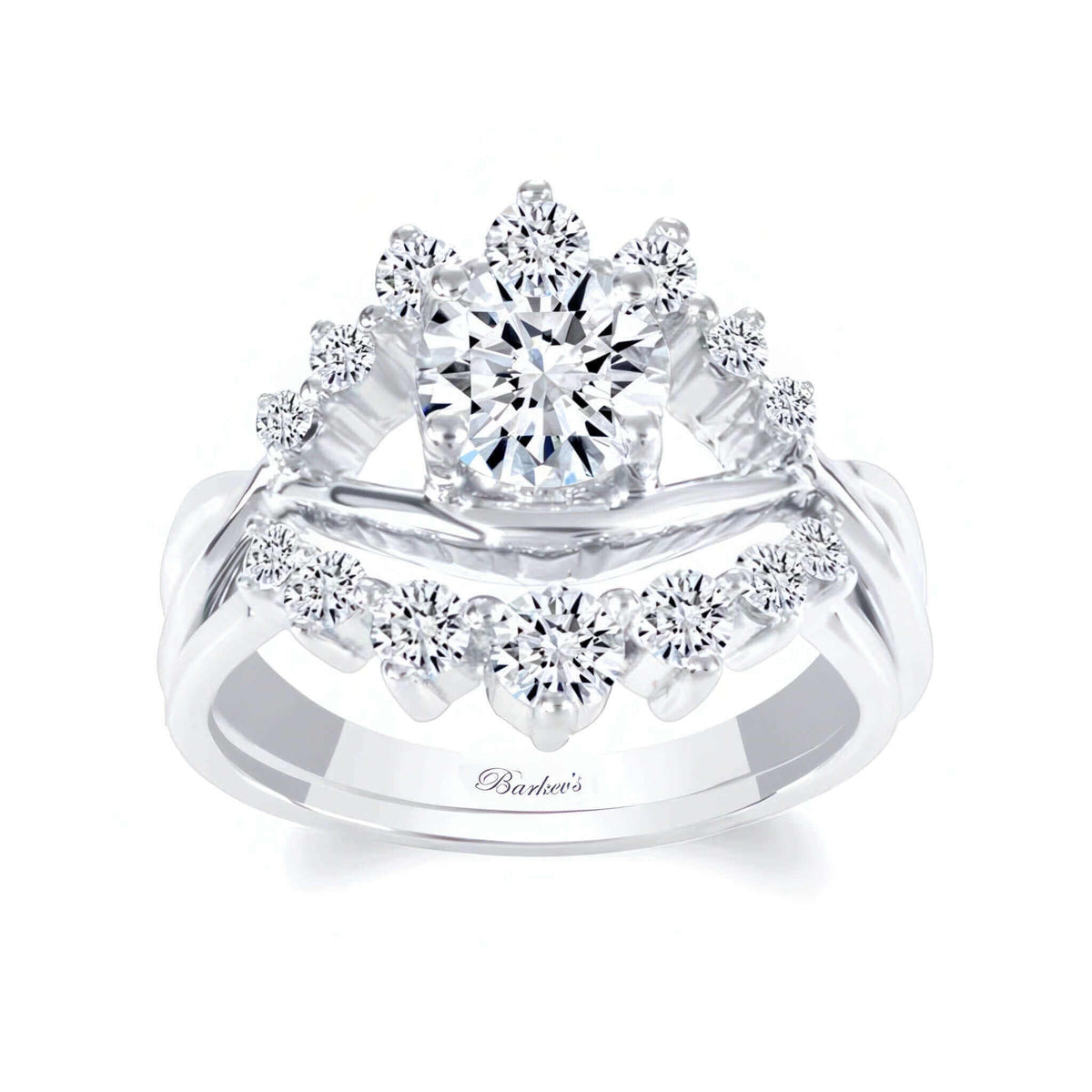 Moissanite Unique Wedding Set