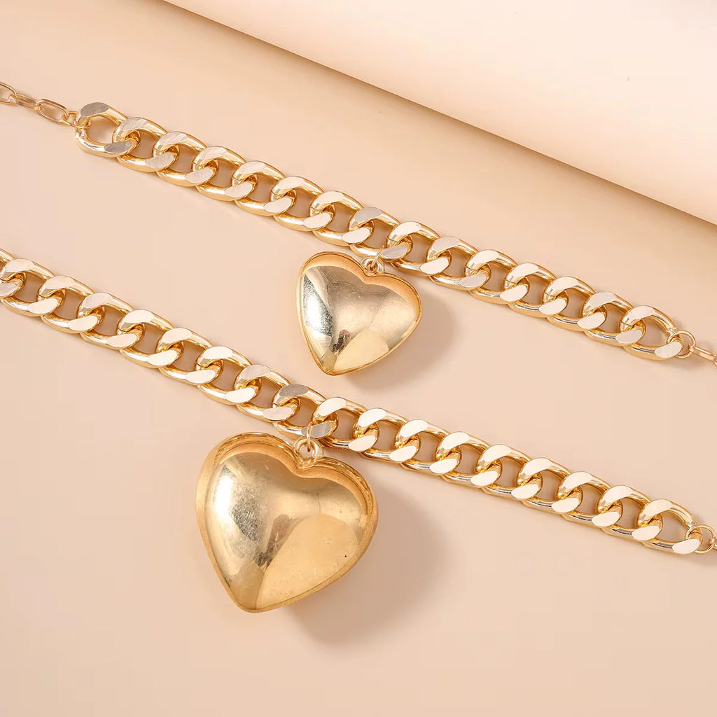 2pc Giant Heart Statement Necklace
