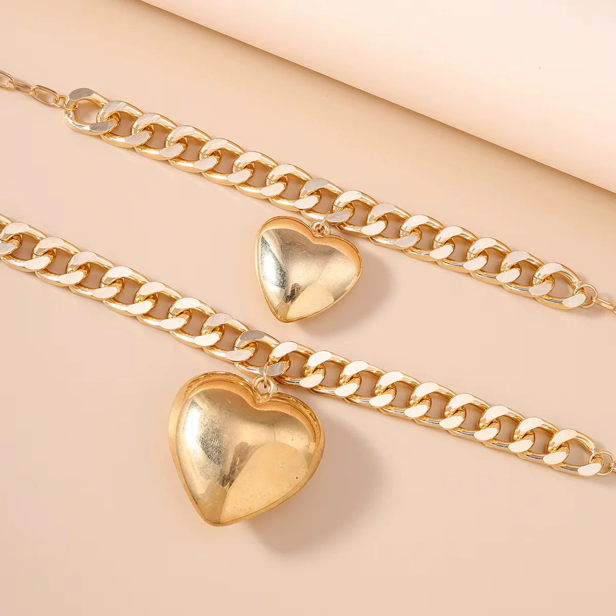 2pc Giant Heart Statement Necklace