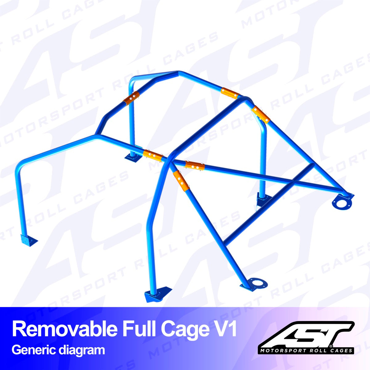 AST Rollcages V1 Removable Bolt-In 6-Point Roll Cage for Lexus GS S160