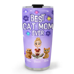 Cat Mom Power - Personalized Custom 3D Inflated Effect Tumbler