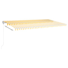 vidaXL Automaattisesti sisäänkelattava markiisi 600x350 cm keltavalk.