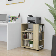 vidaXL Rollschrank Sonoma-Eiche 60x35x75 cm Holzwerkstoff