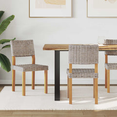 Spisestuestol 2 pcs Kubu Grå 46 x 55 x 84 cm Kubu Rattan