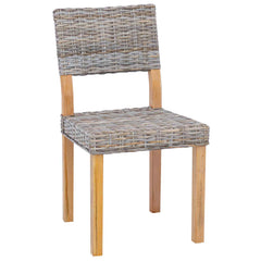 Spisestuestol 2 pcs Kubu Grå 46 x 55 x 84 cm Kubu Rattan