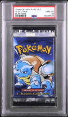 1999 POKEMON BASE SET PACK BLASTOISE 1ST EDITION PSA 10 GEM MINT