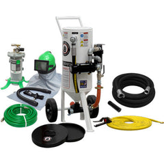 Abrasive Blast Pot, Portable, 1.5 cu. ft. (43 L), Pressure Release, Pneumatic, w/Silver Blasting Package (Includes Safety Gear)