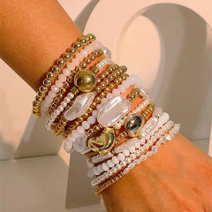 15pc Pearl Statement Bracelet Set
