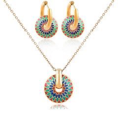 Rainbow Daisy Jewelry Set