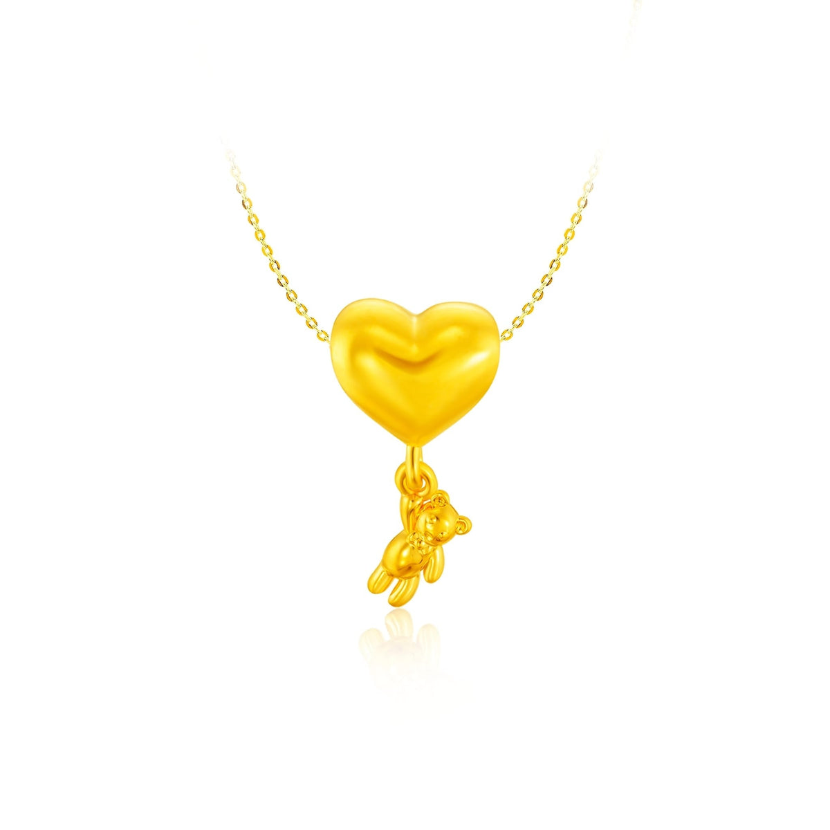 916 Gold Sweetheart Bear Pendant