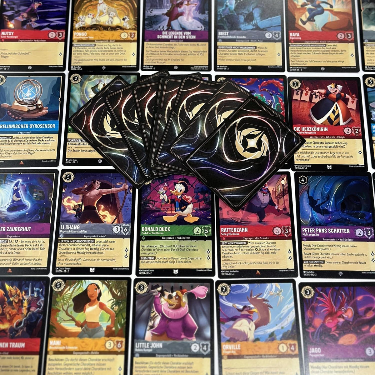 Lorcana Set of 50 Cards in English, Includes Rare or Holo Lorcana Card, Cards from the Latest Sets, Perfect for Collectors and Beginners + Heartforcards® Shipping Protection