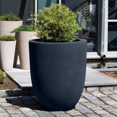 Simplicity Tall Round Indoor/Outdoor Planter - Matte Black