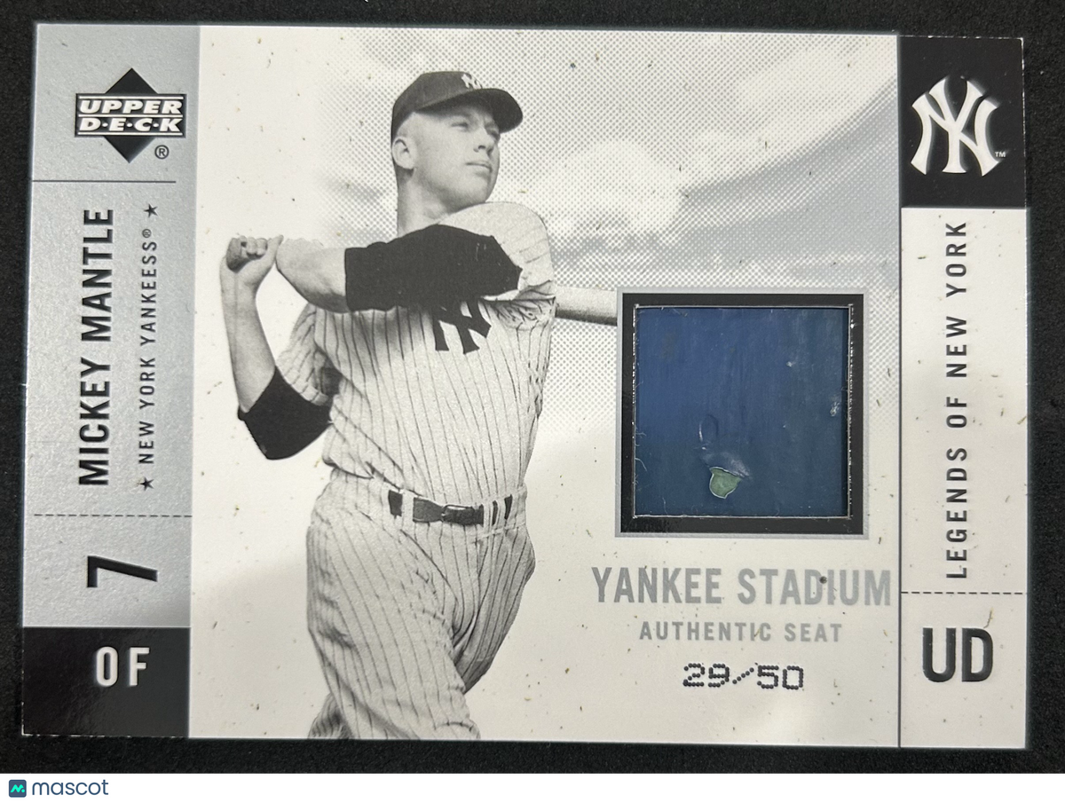 2001 Upper Deck Legends of New York Mickey Mantle #YS-MM Authentic Seat Relic 29/50