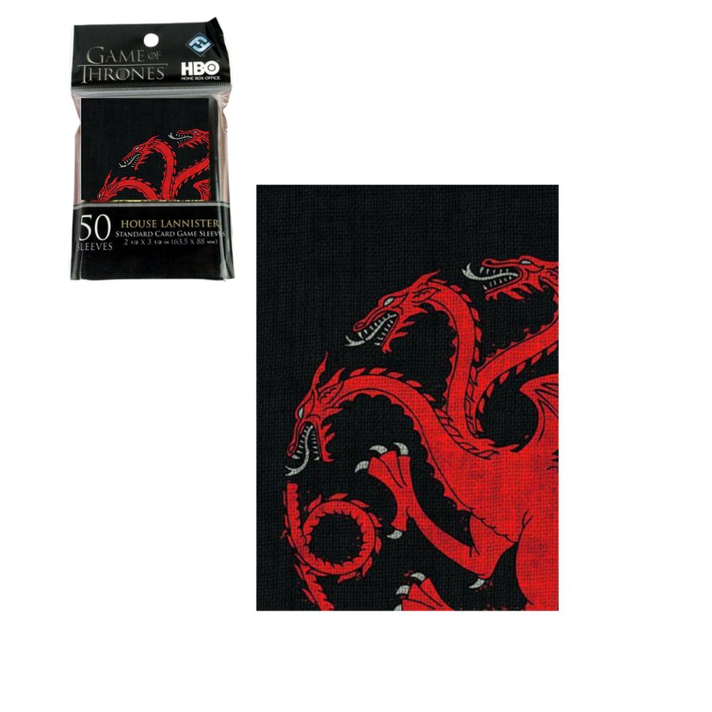 Accesorios TCG -  50 Protectores Tamaño Estandar Got House Targaryen