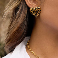 Leopard Print Stud Earrings