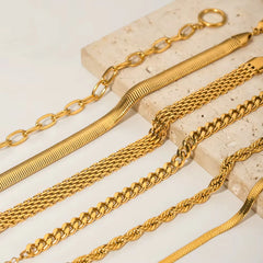6pc Everyday Chain Bracelet Stack