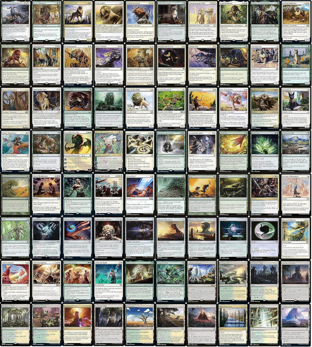 Cat Commander Deck - EDH - 100 Card - Custom Magic The Gathering Deck - Very Strong!