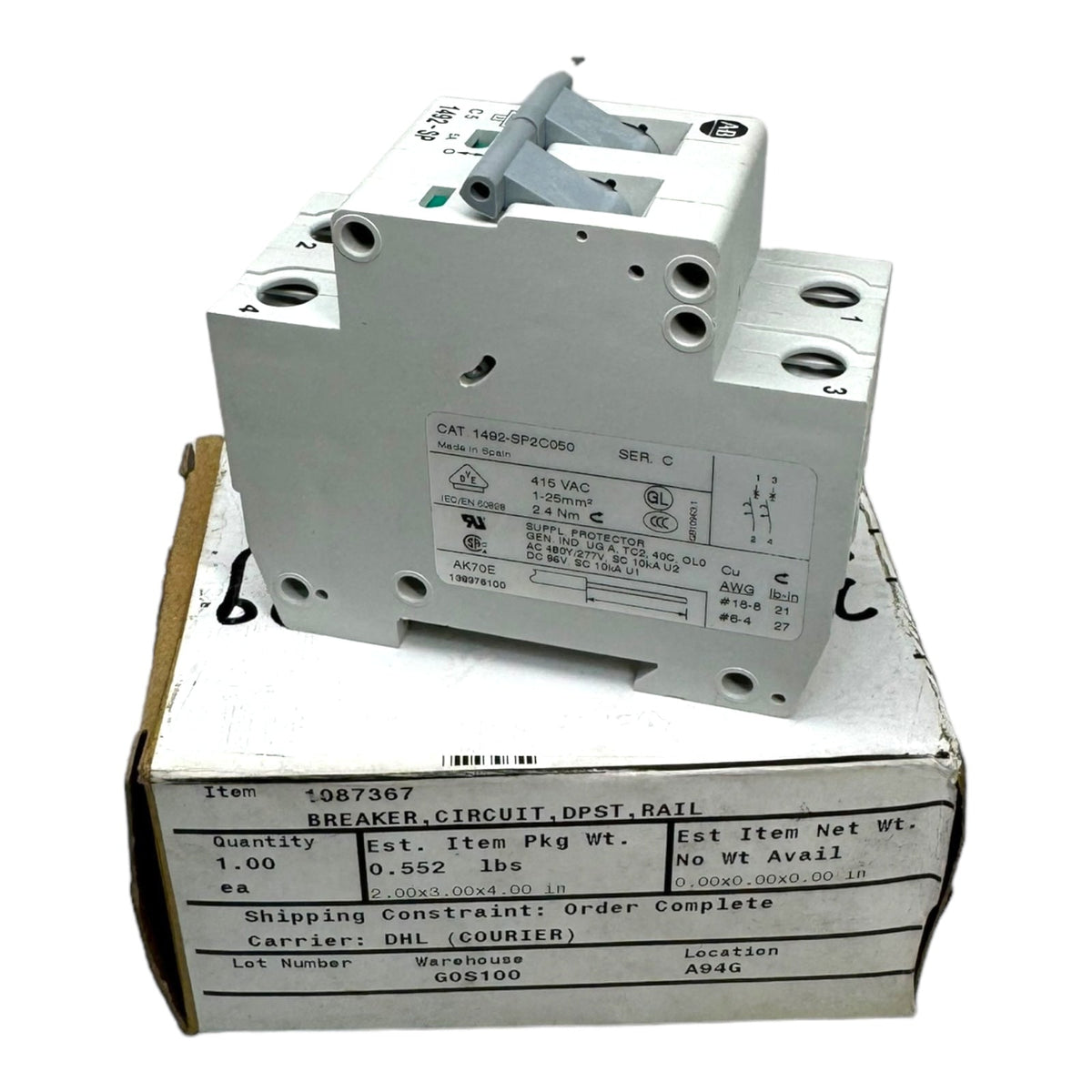 Allen Bradley 1492-SP Sicherungsautomat Leistungsschutzschalter C5 2P 5A 10kA