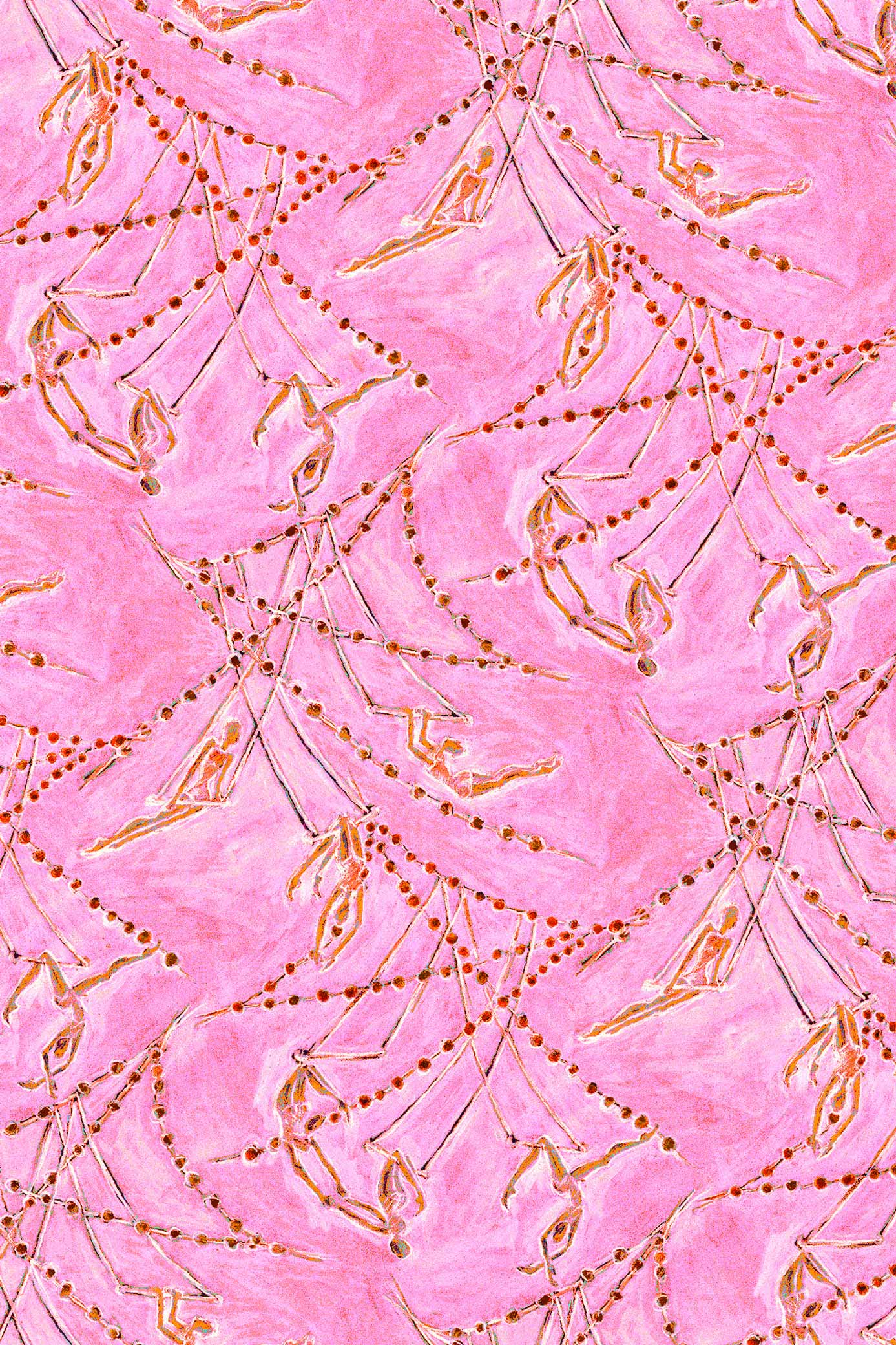 W.E.T. by Ines Schneider Dress Belladonna 22 / Artist mode hamburg print sommerkleid Unique Prints Summer Dress Handdesignierte Prints Print