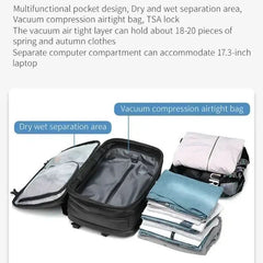 Norvo | Komprimerbar reise ryggsekk med laptoplomme