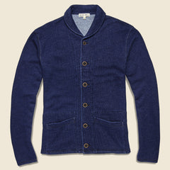 French Terry Shawl Collar Jacket - Indigo - Alex Mill - STAG Provisions - Tops - Sweater