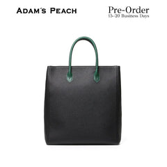 (Pre-Order) ADAM PEACH AP057 Black Leather Tote bag