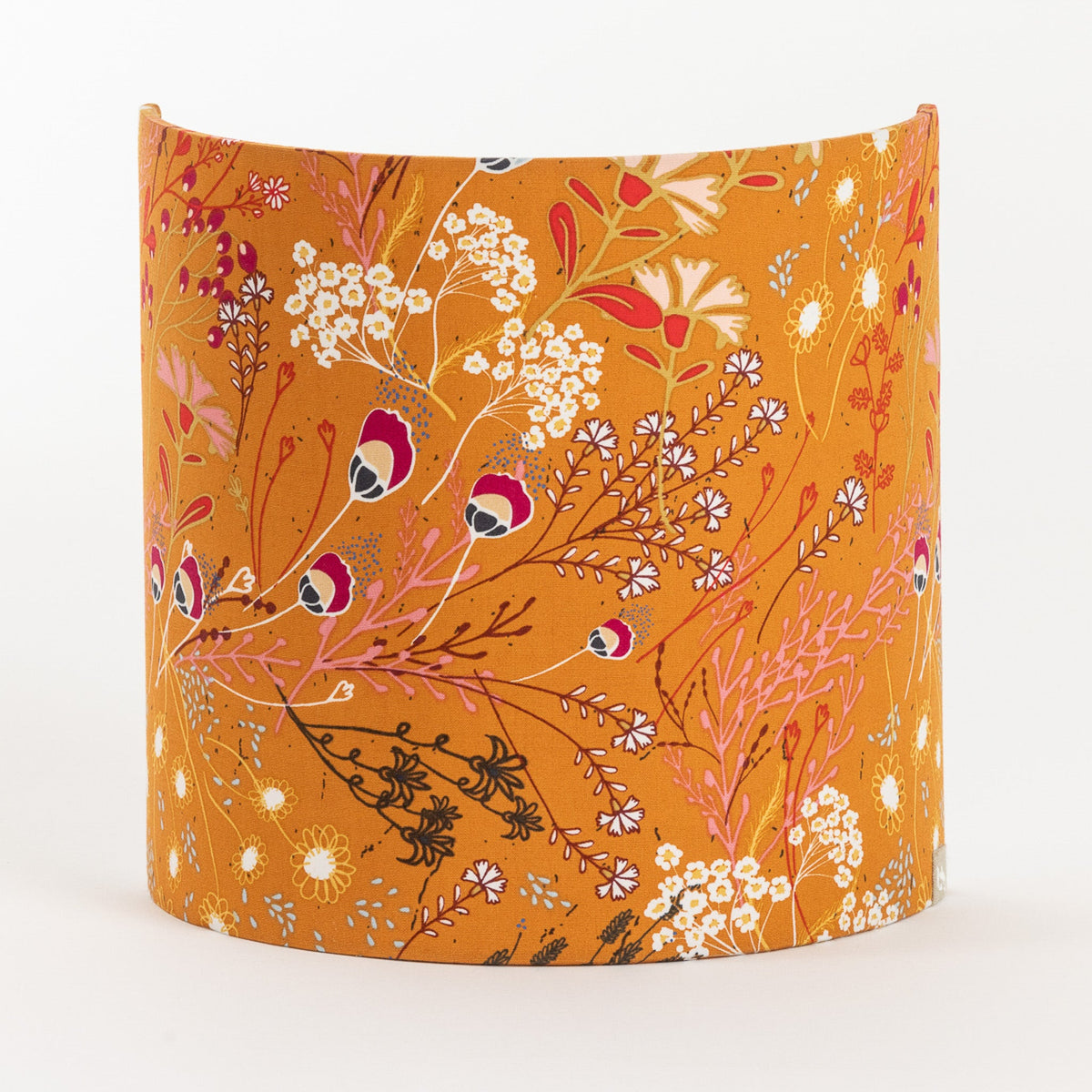 Applique murale demi lune tissu Symphonie ocre