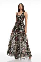 Ariyah Gown / BLACK MULTI